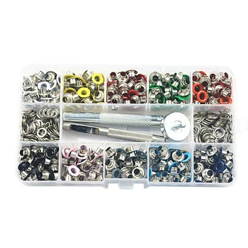 IALJ Top 400 Sets 5Mm Multi-Color Grommets Kit Metal Eyelets with Installation Tools and Instructor in Clear Box
IALJ Top 400 Sets 5Mm Multi-Color Grommets Kit Metal Eyelets with Installation Tools and Instructor in Clear Box