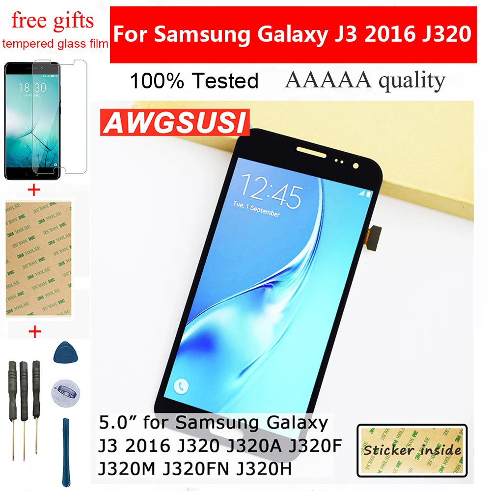 For Samsung Galaxy J3 2016 J320 LCD J320A J320F J320P J320FN Touch Screen Digitizer Sensor + LCD Display Monitor Assembly
For Samsung Galaxy J3 2016 J320 LCD J320A J320F J320P J320FN Touch Screen Digitizer Sensor + LCD Display Monitor Assembly