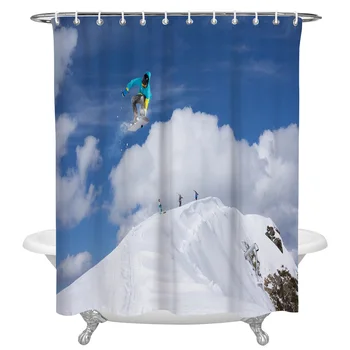 Skiing Sledding Blue Sky Clouds Shower Curtain Home Decoration Bathroom Item Bathroom Waterproof Shower Curtain
Skiing Sledding Blue Sky Clouds Shower Curtain Home Decoration Bathroom Item Bathroom Waterproof Shower Curtain