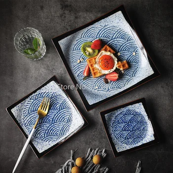 Sea Ripple Japanese Ceramic Sushi Plate Square Plate Dessert Plate Dessert Plate Home Flat Plate Restaurant Retro Plate
Sea Ripple Japanese Ceramic Sushi Plate Square Plate Dessert Plate Dessert Plate Home Flat Plate Restaurant Retro Plate