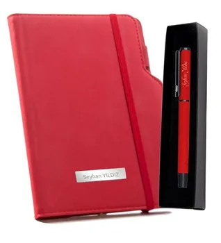 Isme Custom Red Notebook And Metal Roller Pen Set 
Isme Custom Red Notebook And Metal Roller Pen Set