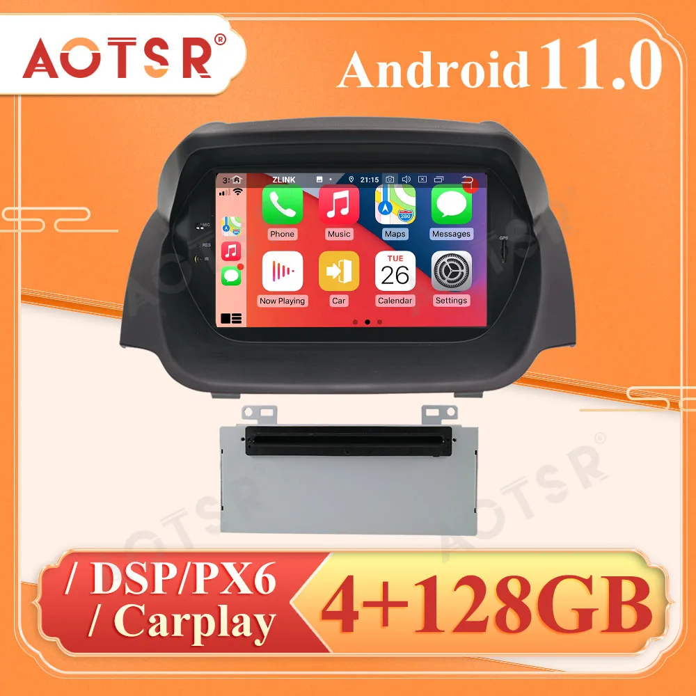 Android 11 для Ford Fiesta MK7 2013 2014 2015 2016 автомобильный стерео мультимедийный плеер GPS