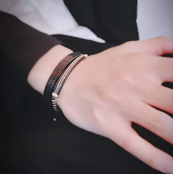 Vnox Men's Bracelet Set Roman Number Cuff Bangle Stylish Black CZ Stone Adjustable Beads Bracelet Gents Business Jewelry 
Vnox Men's Bracelet Set Roman Number Cuff Bangle Stylish Black CZ Stone Adjustable Beads Bracelet Gents Business Jewelry