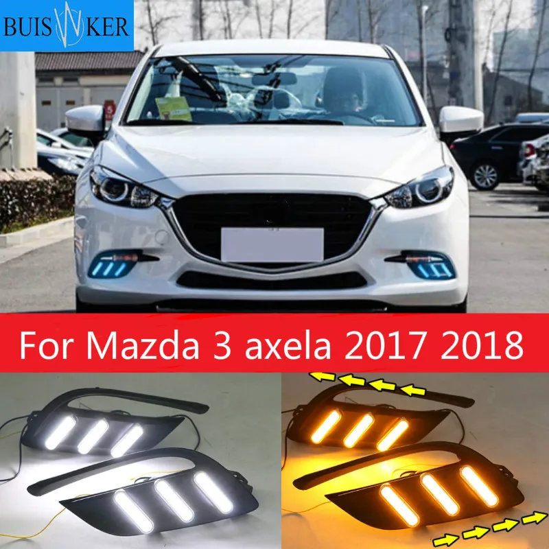 2 шт. LED DRL для Mazda 3 axela 2017 2018 12V светодиодный DRL вождения автомобиля противотуманные фары Противотуманные фары с указатель поворота стиль реле
2 шт. LED DRL для Mazda 3 axela 2017 2018 12V светодиодный DRL вождения автомобиля противотуманные фары Противотуманные фары с указатель поворота стиль реле