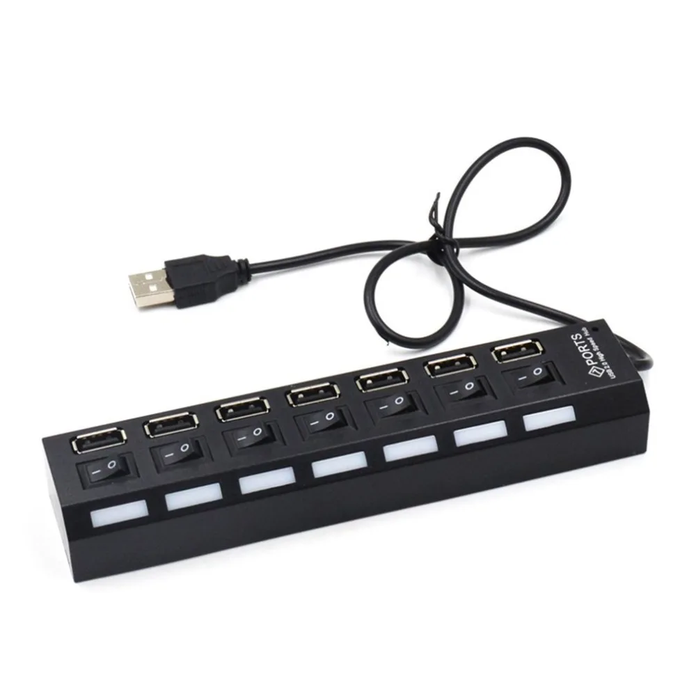 7 Port USB Hub 7 Hole With Light Switch Usb2.0 One Drag Seven Line Splitter convenient and practical dropshipping hot
7 Port USB Hub 7 Hole With Light Switch Usb2.0 One Drag Seven Line Splitter convenient and practical dropshipping hot