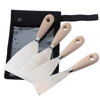 4pcs/set DIY Wooden Handle Blade Stainless Steel Putty Shovel Reusable Plastering Cleaning Scraper Manual Construction Tools
4pcs/set DIY Wooden Handle Blade Stainless Steel Putty Shovel Reusable Plastering Cleaning Scraper Manual Construction Tools