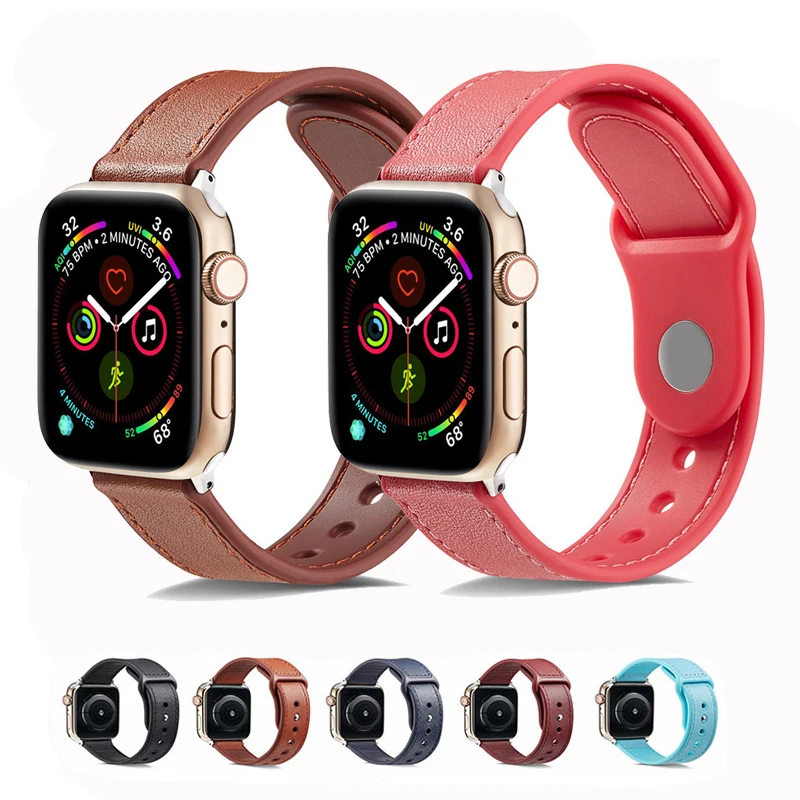 Leather+silicone strap For apple watch 5 4 band 44mm 40mm iwatch 3 2 42mm 38mm Genuine leather watchband bracelet
Leather+silicone strap For apple watch 5 4 band 44mm 40mm iwatch 3 2 42mm 38mm Genuine leather watchband bracelet