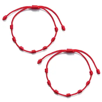 2Pcs 7 Knots Red String Bracelet for Protection Evil Eye Good Luck Amulet for Success and Prosperity Friendship Bracelet
2Pcs 7 Knots Red String Bracelet for Protection Evil Eye Good Luck Amulet for Success and Prosperity Friendship Bracelet