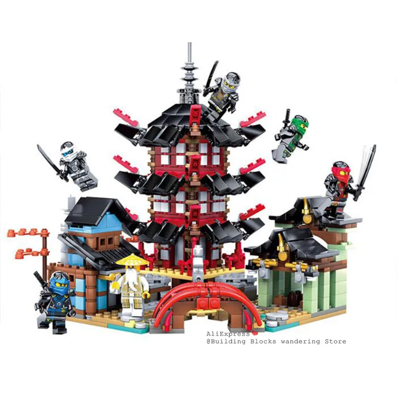 

Ninja Temple Boat Dragon 737+pcs DIY Building Block Sets Educational Toys for Children Compatible Legoinglys Ninjagoes Movie
