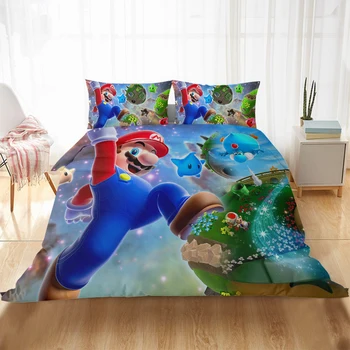 Super Mario Bedding set King-Full Size Anime Fashion Bedclothes Include Duvet Cover Pillowcase 3D Print Home Textile Bed Linens
Super Mario Bedding set King-Full Size Anime Fashion Bedclothes Include Duvet Cover Pillowcase 3D Print Home Textile Bed Linens