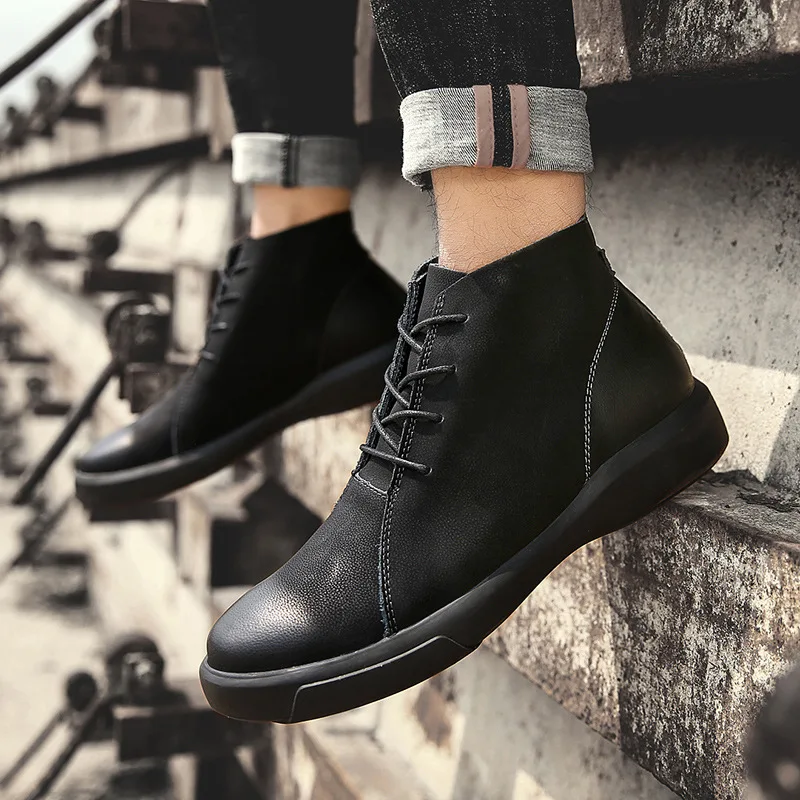 Spring And Autumn New Style Martin Boots Men's Warm Genuine Leather Shoes Retro Chelsea Leather Boot Casual Men's Boots
Spring And Autumn New Style Martin Boots Men's Warm Genuine Leather Shoes Retro Chelsea Leather Boot Casual Men's Boots