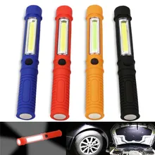 

COB LED work flashlight with magnetic base and clip multi-function pocket penlight inspection work light portable torch lanterns