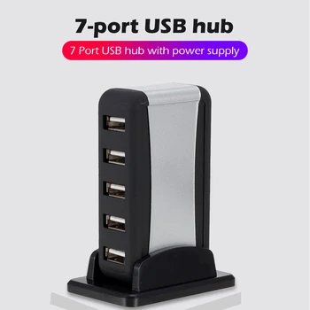 Vertical USB Hub Multi 7 Ports USB 2.0 Splitter with Power Adapter for PC Computer Accessories
Vertical USB Hub Multi 7 Ports USB 2.0 Splitter with Power Adapter for PC Computer Accessories