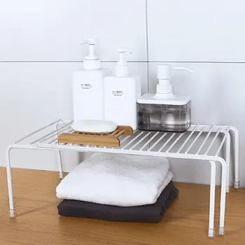 Commodity Shelf, Retractable Household Storage Basket Storage Rack for Spices Dishes, White/Black 
Commodity Shelf, Retractable Household Storage Basket Storage Rack for Spices Dishes, White/Black