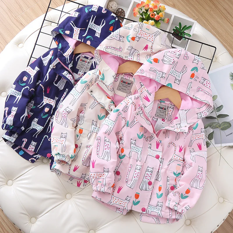 2019 Autumn Winter Girl Parka Warm Coats Girls Cotton Kids Trench Children Hooded Jackets Coat Cartoon Cat Print Windbreaker
2019 Autumn Winter Girl Parka Warm Coats Girls Cotton Kids Trench Children Hooded Jackets Coat Cartoon Cat Print Windbreaker
