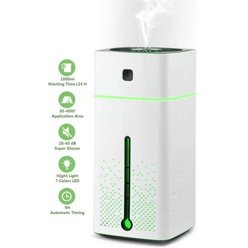 1000Ml Air Humidifier Ultrasonic Usb Diffuser Aroma Essential Oil 7 Led Night Light Mist Purifier Humidifier For Office Bedroom
1000Ml Air Humidifier Ultrasonic Usb Diffuser Aroma Essential Oil 7 Led Night Light Mist Purifier Humidifier For Office Bedroom