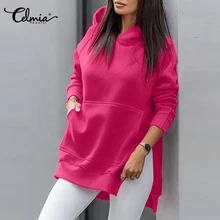 Women Oversize Hoodies Celmia 2021 Winter Fashion Solid Pocket Hooded Pullovers Casual Loose Long Sleeve Slit Hem Sweatshirt
Women Oversize Hoodies Celmia 2021 Winter Fashion Solid Pocket Hooded Pullovers Casual Loose Long Sleeve Slit Hem Sweatshirt