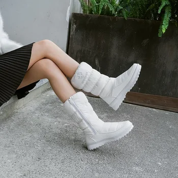 size Big 36-41 New warm snow boots women zipper platform boots solid color waterproof mid calf thick fur winter boots
size Big 36-41 New warm snow boots women zipper platform boots solid color waterproof mid calf thick fur winter boots