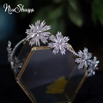 NiuShuya Crown Banquet Dress Headdresses Brides' Marriage Jewelry Snowflake Flower Hairband Wedding Crown And Tiaras Jewelries 
NiuShuya Crown Banquet Dress Headdresses Brides' Marriage Jewelry Snowflake Flower Hairband Wedding Crown And Tiaras Jewelries