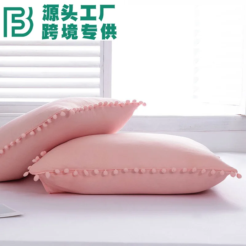 Cross Border Dedicated Washing Pillow Case Solid Color GIRL'S Korean Style Pillowcase Students Dormitory Children Manufacturers
Cross Border Dedicated Washing Pillow Case Solid Color GIRL'S Korean Style Pillowcase Students Dormitory Children Manufacturers