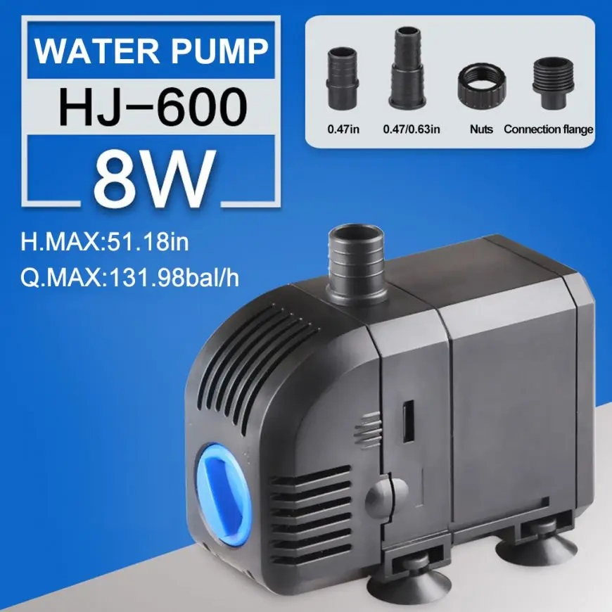 8w 220V-240V Multifunctional Submersible Pump Fish Tank Water Wave Pump Koi Garden Pond Super Strong Water Pump