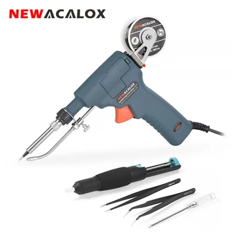 NEWACALOX 60W EU/US Plug Automatic Send Tin Gun 110V/220V Adjustable Temperature Handheld Soldering Iron Welding Repair Tool
NEWACALOX 60W EU/US Plug Automatic Send Tin Gun 110V/220V Adjustable Temperature Handheld Soldering Iron Welding Repair Tool