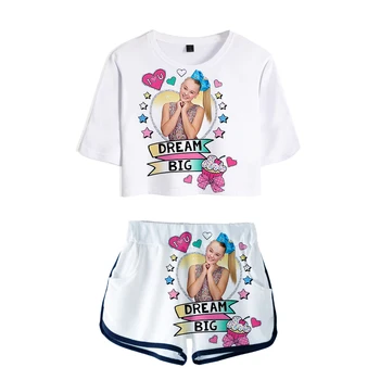 Fashion white JOJO SIWA 3D Exposed Navel T-shirt+Shorts Women's Two-piece sets New summer JOJO SIWA 3D girls two-piece suits
Fashion white JOJO SIWA 3D Exposed Navel T-shirt+Shorts Women's Two-piece sets New summer JOJO SIWA 3D girls two-piece suits