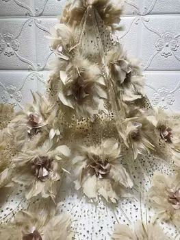 High quality Dress Fabric AZX36 Appliqued noble feathers and flowers design with sequins and tubes French Tulle Lace Fabric
High quality Dress Fabric AZX36 Appliqued noble feathers and flowers design with sequins and tubes French Tulle Lace Fabric
