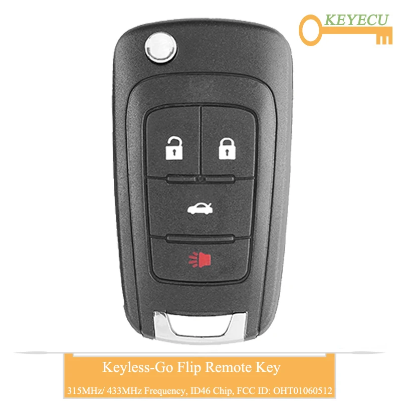 KEYECU Keyless-Go Смарт флип дистанционного ключа автомобиля для Chevrolet Camaro Cruze Malibu Sonic Equinox