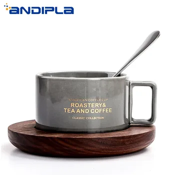 300 ml Creative American Style Coffee Cup Ceramic Mug Wood Saucer Coffee Mug Breakfast Milk Juice Cup Cafe Drinkware Accessories
300 ml Creative American Style Coffee Cup Ceramic Mug Wood Saucer Coffee Mug Breakfast Milk Juice Cup Cafe Drinkware Accessories