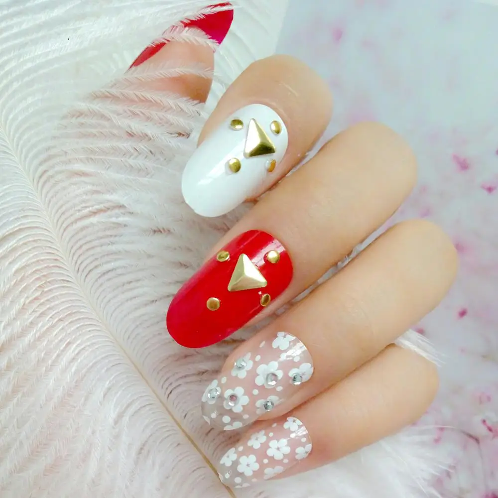 Clear Flower Artificial Fake Nails Oval Red False Fingernails For Design 3D DIY Full Cover Salon Tips Manicure Tool
Clear Flower Artificial Fake Nails Oval Red False Fingernails For Design 3D DIY Full Cover Salon Tips Manicure Tool