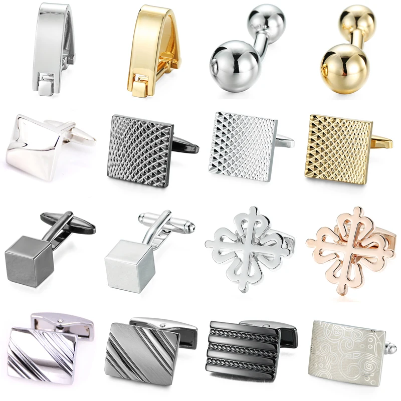 High quality metal Cufflinks Hand carved laser smooth Cuff-links Golden Silvery Black cuff button Successful men's jewelry gift
High quality metal Cufflinks Hand carved laser smooth Cuff-links Golden Silvery Black cuff button Successful men's jewelry gift