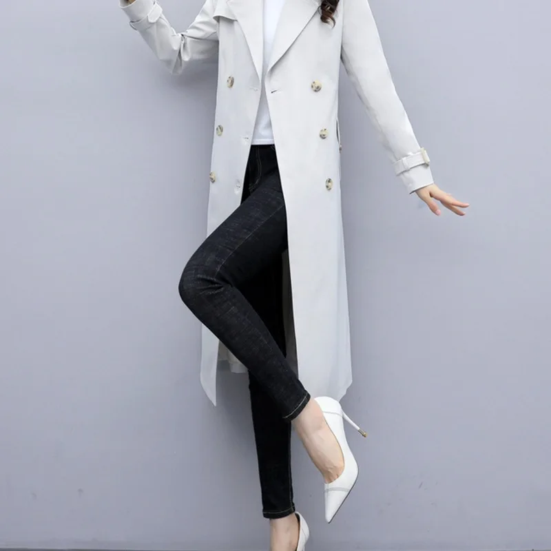WOMEN'S Windbreaker 2019 Spring And Autumn New Style Korean-style Gray Popular Long over-the-Knee Waist Hugging Slimming Coat Wo
WOMEN'S Windbreaker 2019 Spring And Autumn New Style Korean-style Gray Popular Long over-the-Knee Waist Hugging Slimming Coat Wo