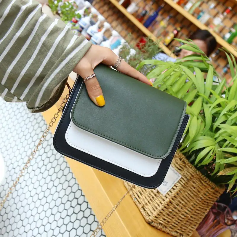 Fashion New Style Korean-style Pu Contrast Color Square Sling Bag Chain Women's Casual Shoulder Bag Oblique Bag WOMEN'S Bag
Fashion New Style Korean-style Pu Contrast Color Square Sling Bag Chain Women's Casual Shoulder Bag Oblique Bag WOMEN'S Bag
