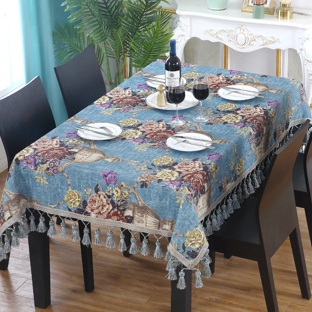 Luxury Jacquard Table Tablecloth Lace Table Cloth Table flag Tassels Wedding Party Table Cover Advanced European Brussels Decor
Luxury Jacquard Table Tablecloth Lace Table Cloth Table flag Tassels Wedding Party Table Cover Advanced European Brussels Decor