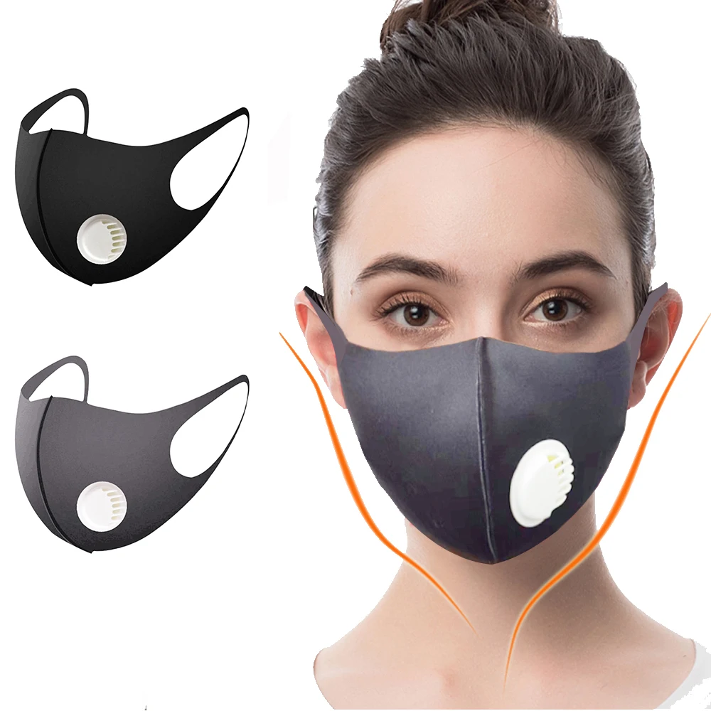 

Thicken Respiratory Dust Mouth Mask Upgraded Version Men Women Anti-fog Haze Dust Pm2.5 Pollen 3D Cropped Breathable Valve Masks