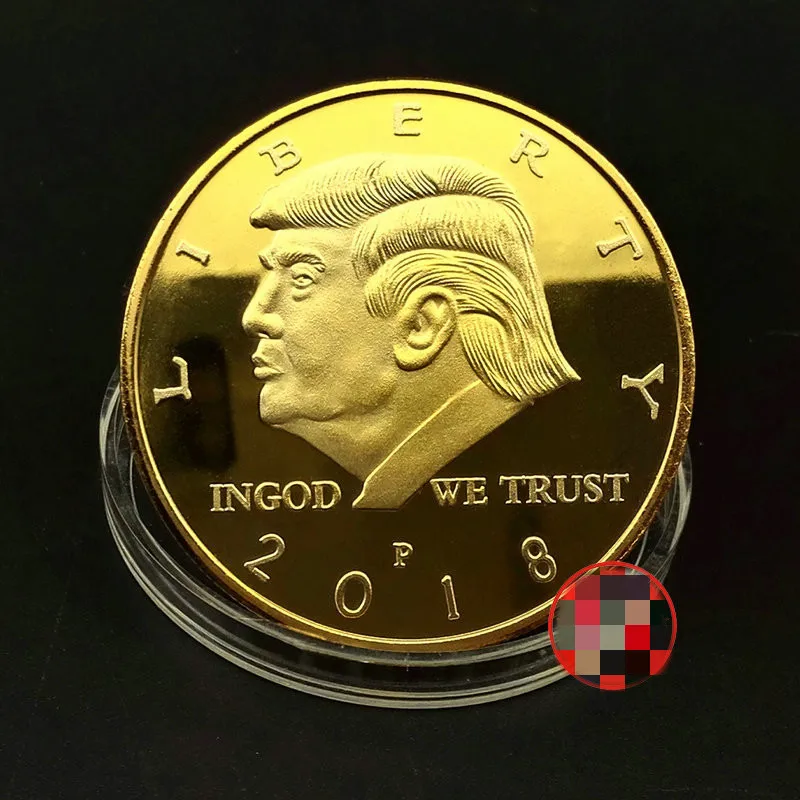 

Golden Coin American 45th President Donald Trump Coin US White House The Statue of Liberty Silver Metal Coin Collection 2018