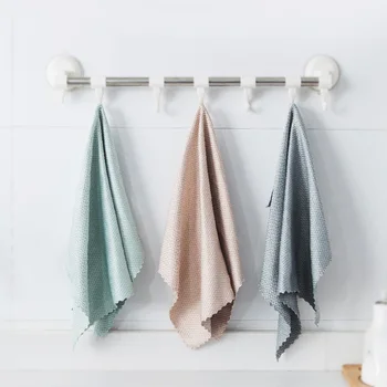 3 PCS Thick Ultrasonic Fish Scale Grid Glass Cloth Kitchen Cleaning Towel Water Absorbent Dishcloth Microfiber
3 PCS Thick Ultrasonic Fish Scale Grid Glass Cloth Kitchen Cleaning Towel Water Absorbent Dishcloth Microfiber