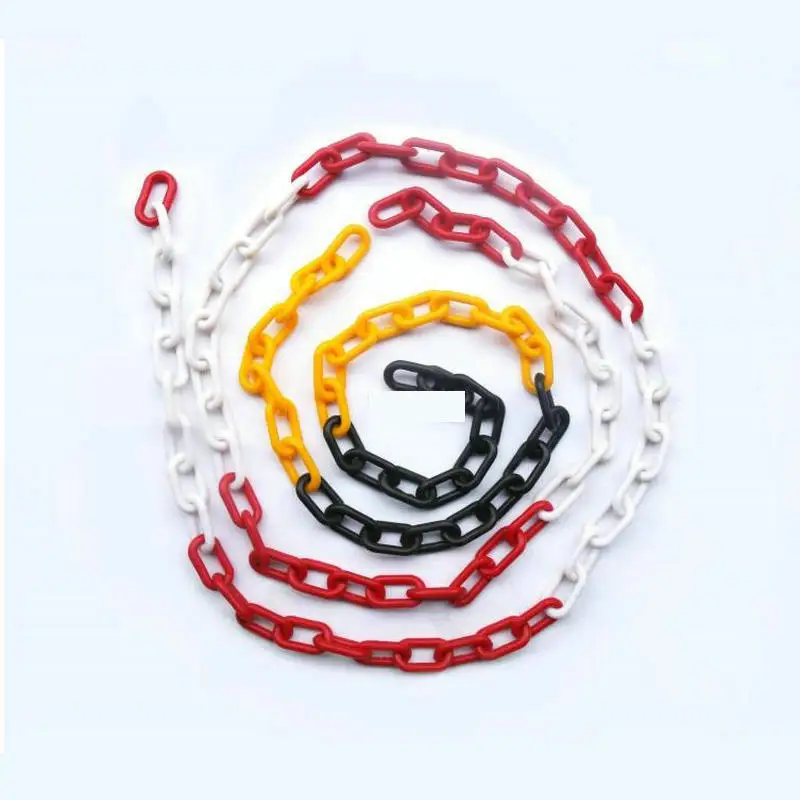 Plastic Warning Chain Road Warning Block Barrier Plastic Chain For Traffic Crowd Parking Control Dock Plastic Chain (10)