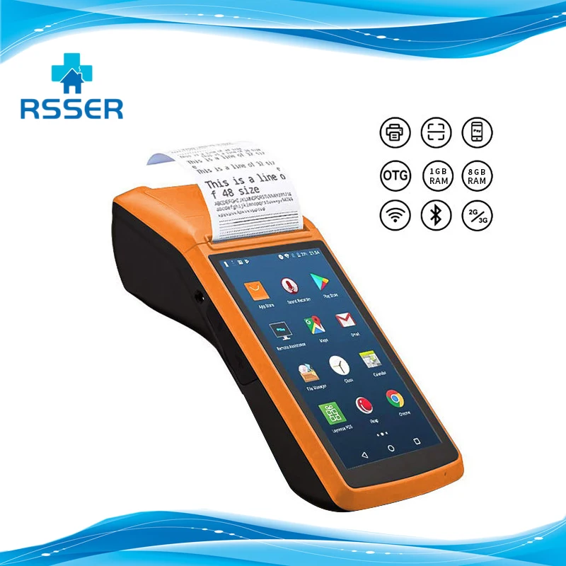 Android Wifi POS PDA Terminal 2D Barcode Scanner Reader Printer 58mm Thermal Receipt Bluetooth Rugged handheld Terminal
Android Wifi POS PDA Terminal 2D Barcode Scanner Reader Printer 58mm Thermal Receipt Bluetooth Rugged handheld Terminal
