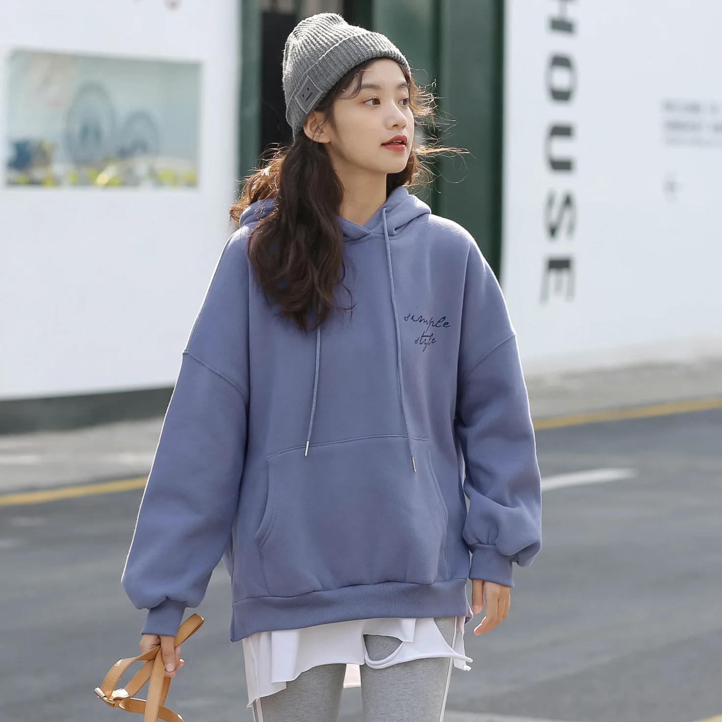Ins2019 Autumn and Winter New Style Korean-style Simple Laziness BF Style Lettered Hooded plus Velvet Hoodie Women's Loose-Fit C
Ins2019 Autumn and Winter New Style Korean-style Simple Laziness BF Style Lettered Hooded plus Velvet Hoodie Women's Loose-Fit C