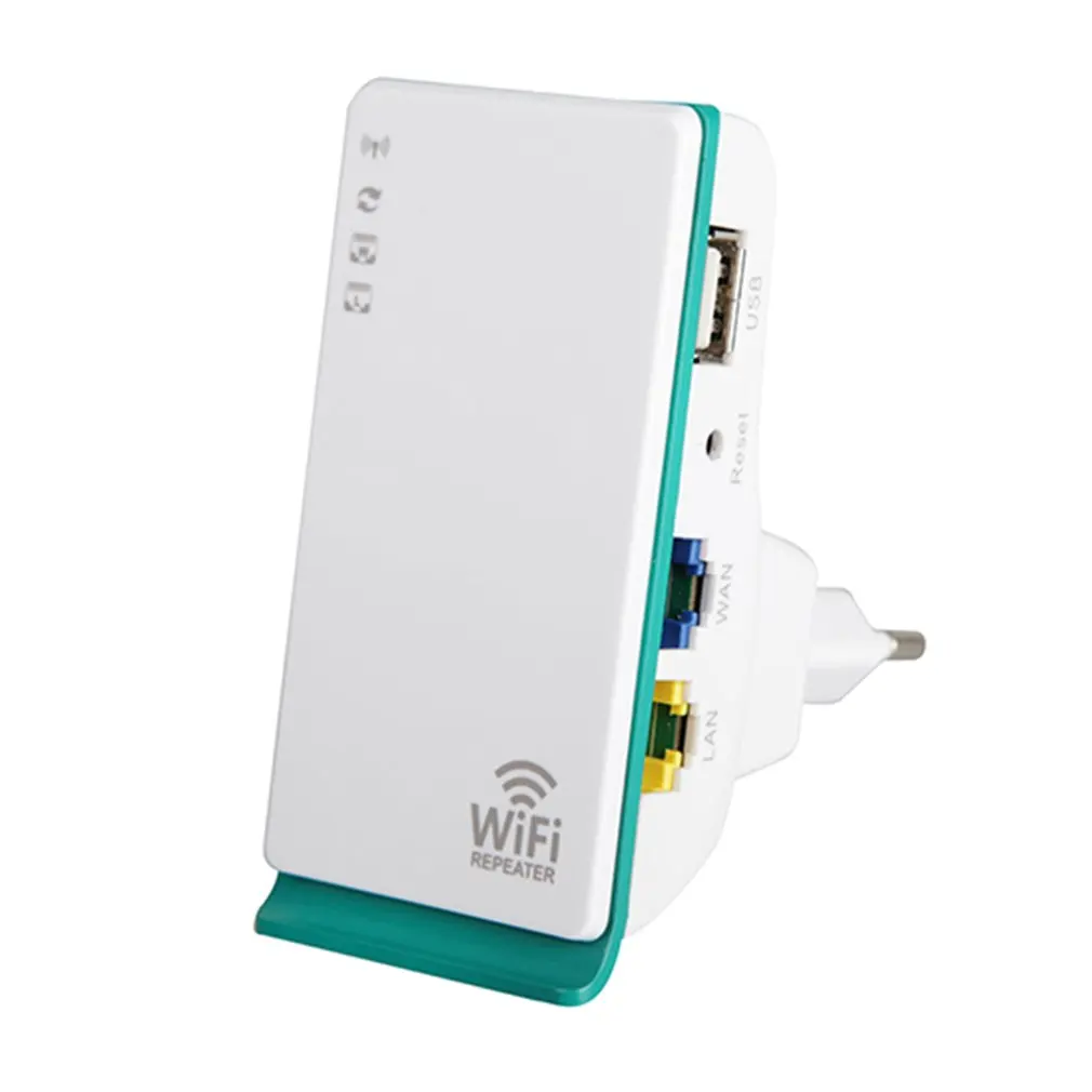 

WiFi Repeater 300Mbps 2.4GHz 2 Ports Wireless-N Router Signal Booster Extender Mini Pocket Amplifier For Home Travel EU Plug