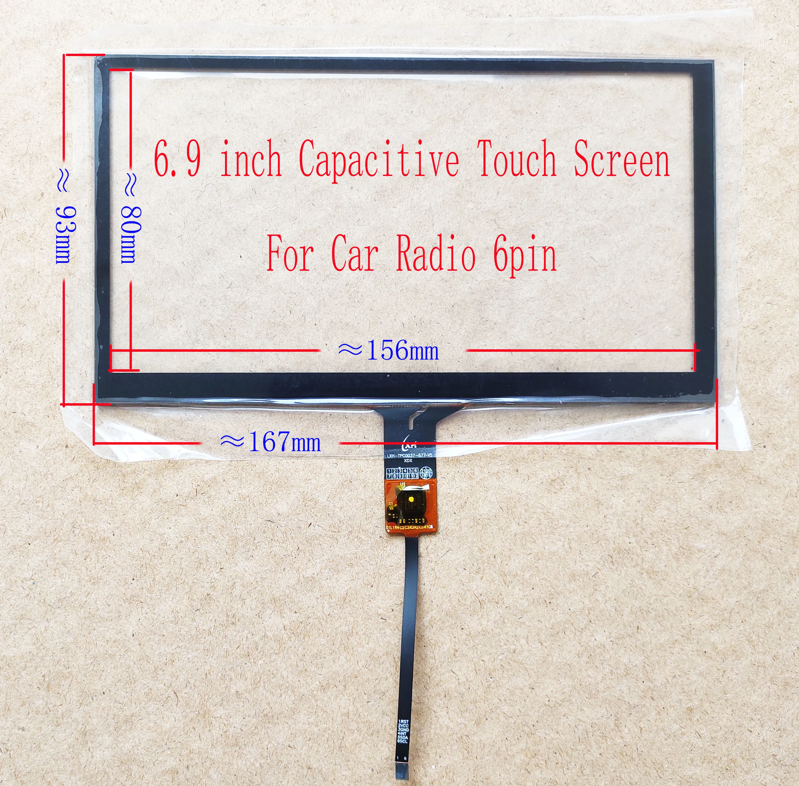 6.95 Inch Touch Screen Digitizer Hand Writer Glass 167*93mm For Radio GT615 6Pin
6.95 Inch Touch Screen Digitizer Hand Writer Glass 167*93mm For Radio GT615 6Pin
