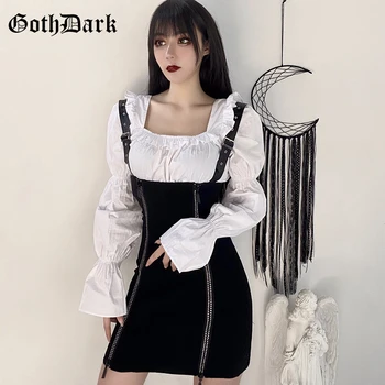 Goth Dark Grunge Punk Gothic Dresses Harajuku Vintage Spring 2020 Pin Buckle Strap Egirl Emo Y2K Aesthetic Chic Female Dress 
Goth Dark Grunge Punk Gothic Dresses Harajuku Vintage Spring 2020 Pin Buckle Strap Egirl Emo Y2K Aesthetic Chic Female Dress