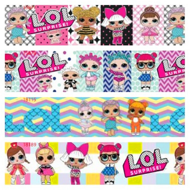 16 22 25 38 50 75mm width Kids lol girls dolls Printed polyester Grosgrain Ribbon surprise Girls ribbons G01 
16 22 25 38 50 75mm width Kids lol girls dolls Printed polyester Grosgrain Ribbon surprise Girls ribbons G01
