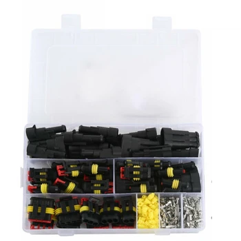26Sets 1-4 Pin Electrical Wire Connector Plug Set Waterproof Automotive Plug Kit
26Sets 1-4 Pin Electrical Wire Connector Plug Set Waterproof Automotive Plug Kit