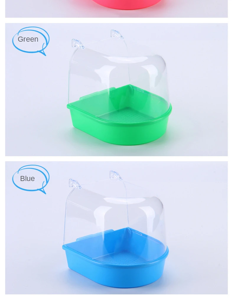 Bird Bathtub Plastic Shower Room Parrot Cleaning