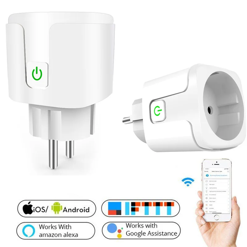 Smart Home 10A 16A EU Wifi Plug Audio Wireless Control Smart Socket Outlet with Android Ios Phone Works with Alexa Google Home
Smart Home 10A 16A EU Wifi Plug Audio Wireless Control Smart Socket Outlet with Android Ios Phone Works with Alexa Google Home
