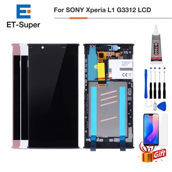 Original 5.5 inch LCD Display for Sony Xperia L1 G3312 Touch Screen Digitizer Sensor Panel Assembly G3311 G3313 Replacement Parts With Frame + Free Tempered Glass+ Adhesive Glue+Repair Tools
Original 5.5 inch LCD Display for Sony Xperia L1 G3312 Touch Screen Digitizer Sensor Panel Assembly G3311 G3313 Replacement Parts With Frame + Free Tempered Glass+ Adhesive Glue+Repair Tools