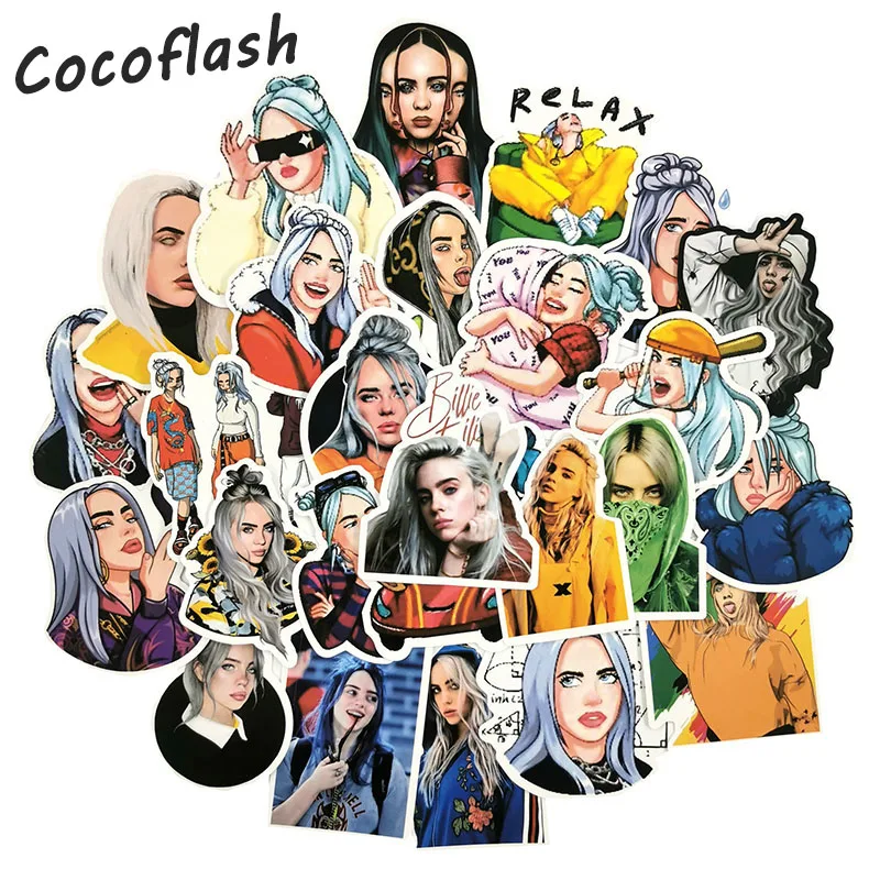 50 PCS Famous singer Billie Eilish Stickers For Chidren Toy Waterproof Sticker To DIY Suitcase Laptop Bicycle Helmet Car Decals
50 PCS Famous singer Billie Eilish Stickers For Chidren Toy Waterproof Sticker To DIY Suitcase Laptop Bicycle Helmet Car Decals
